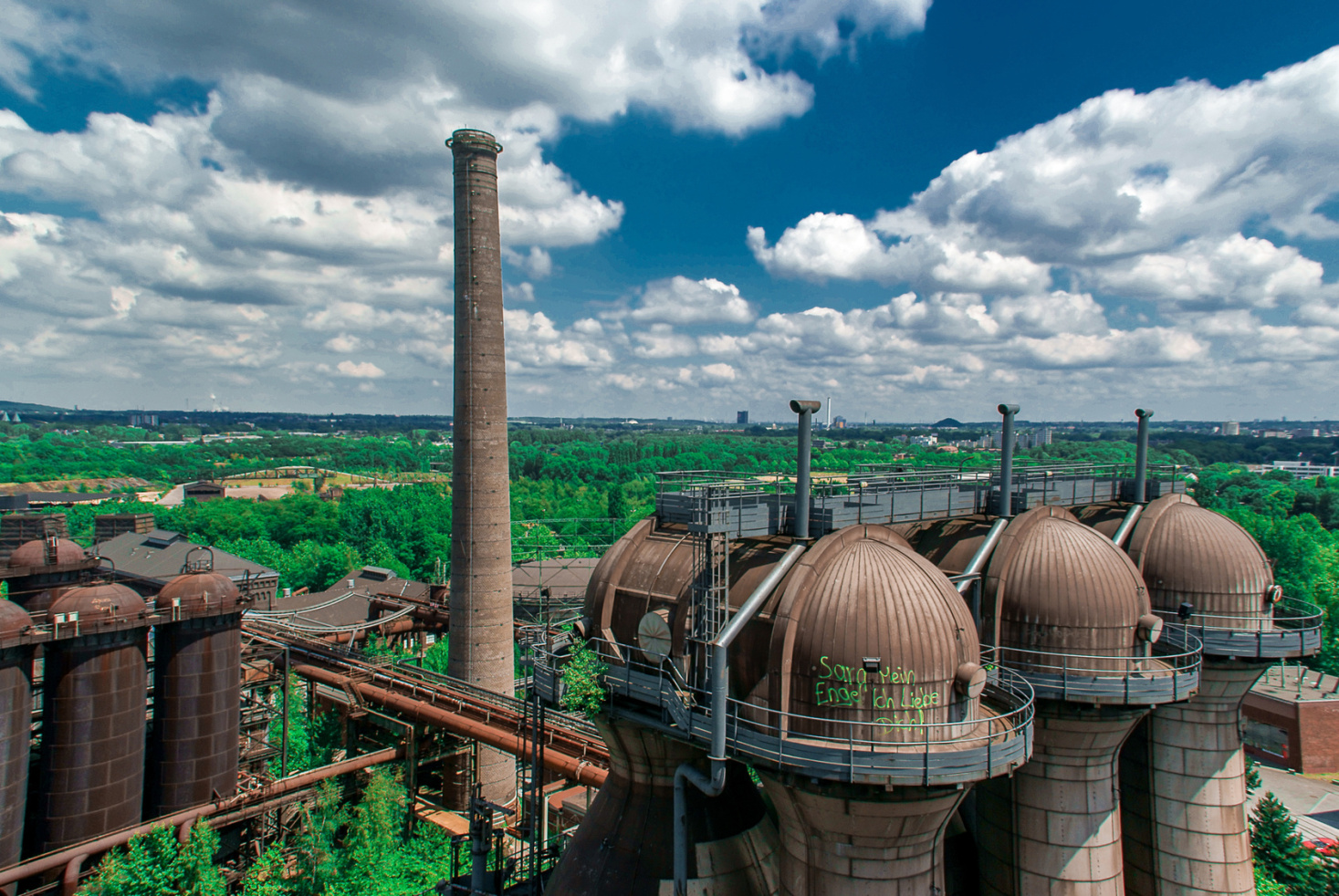 Hüttenwerk im Landschaftspark Duisburg-Nord von oben; Kurtz Privatdetektei Duisburg, Privatdetektiv Duisburg